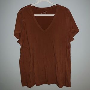 Universal Thread Rust v-neck tee.